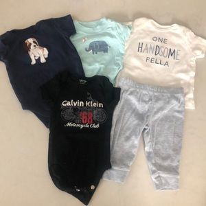 3 onesies + 1 shirt + 1 pant
